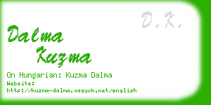 dalma kuzma business card